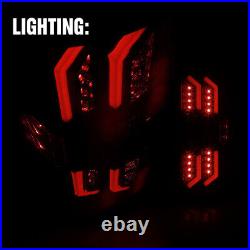 LED Tail Lights for 2014-2018 Chevrolet Silverado Replace Lights Smoke Lens Pair