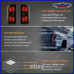 LED Tail Lights for 2014-2018 Chevy Silverado 1500 2500 HD 3500 HD Smoke Lens