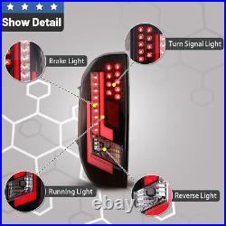 LED Tail Lights for 2014-2021 Toyota Tundra DRL Rear Lamps Pair Black Clear Lens