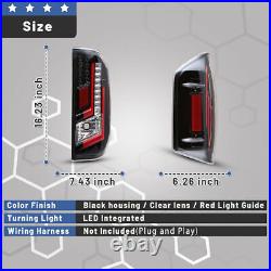 LED Tail Lights for 2014-2021 Toyota Tundra DRL Rear Lamps Pair Black Clear Lens