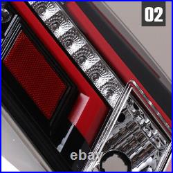 LED Tail Lights for 2014-2021 Toyota Tundra DRL Rear Lamps Pair Black Clear Lens