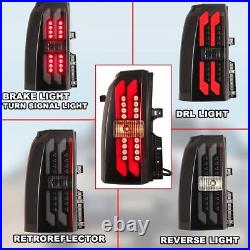 LED Tail Lights for 2015-2018 Chevy Suburban/Tahoe Black Smoke Lens Rear Lamps