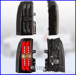 LED Tail Lights for 2015-2018 Chevy Suburban / Tahoe Black Smoke Rear Lamps PAIR