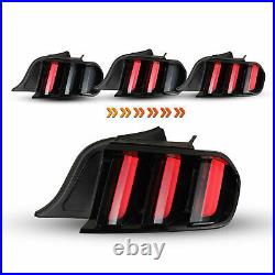 LED Tail Lights for 2015-2023 Ford Mustang Sequential Turn Signals Rear Lamps