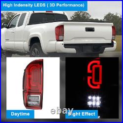 LED Tail Lights for 2016-2021 Toyota Tacoma Sequential Turn Signal Rear Lamp Set