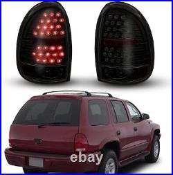 LED Tail Lights for 98-03 Dodge Durango 96-00 Caravan Rear Lamp Black Smoke Pair