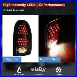 LED Tail Lights for 98-03 Dodge Durango 96-00 Caravan Rear Lamp Black Smoke Pair