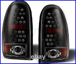 LED Tail Lights for 98-03 Dodge Durango 96-00 Caravan Rear Lamp Black Smoke Pair