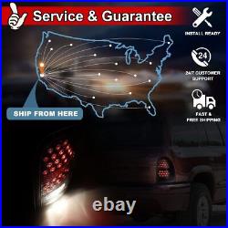 LED Tail Lights for 98-03 Dodge Durango 96-00 Caravan Rear Lamp Black Smoke Pair