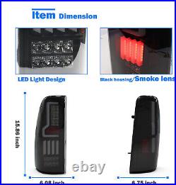 LED Tail Lights for 99-06 Chevy Silverado 99-03 GMC Sierra 1500 2500 3500 Smoke