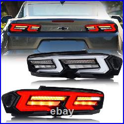 LED Tail Lights for Chevrolet Camaro Chevy 2019-2023 Sequential White Rear Lamps