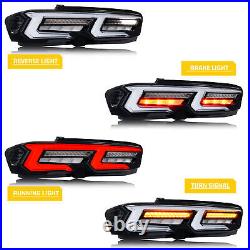 LED Tail Lights for Chevrolet Camaro Chevy 2019-2023 Sequential White Rear Lamps