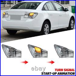 LED Tail Lights for Chevrolet Chevy Cruze 2010-2015 Black Rear Lamps Assembly