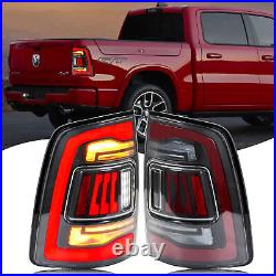 LED Tail Lights for Dodge Ram 2009-2018 4th GEN Sequential Lamps Clear