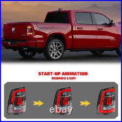 LED Tail Lights for Dodge Ram 2009-2018 4th GEN Sequential Lamps Clear