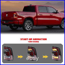 LED Tail Lights for Dodge Ram 2009-2018 4th GEN Sequential Lamps Clear