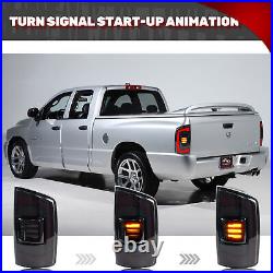 LED Tail Lights for Dodge Ram 3rd Gen 2002-2005 Sequential Signal Rear Lamps