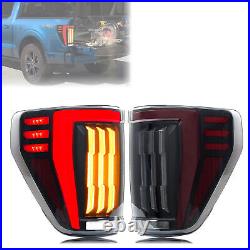 LED Tail Lights for Ford F-150 2021 2022 2023 F150 XL STX Sequential Rear Lamps
