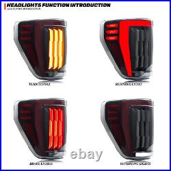 LED Tail Lights for Ford F-150 2021 2022 2023 F150 XL STX Sequential Rear Lamps