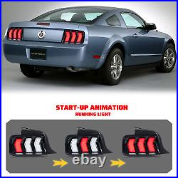 LED Tail Lights for Ford Mustang 2005-2009 S-197 5th Gen Sequential Rear Lamps