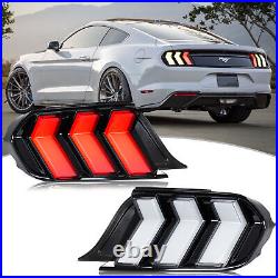 LED Tail Lights for Ford Mustang 2015-2023 Sequential Signal 6th Gen Rear Lamps