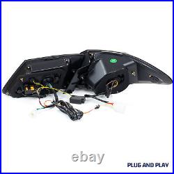 LED Tail Lights for Lexus ES350 2007-2012 Black Sequential Animation Rear Lamps