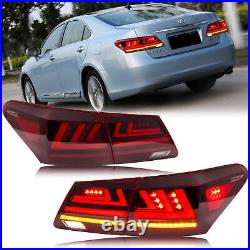 LED Tail Lights for Lexus ES350 2007-2012 Red Sequential Animation Rear Lamps