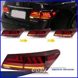 LED Tail Lights for Lexus ES350 2007-2012 Red Sequential Animation Rear Lamps