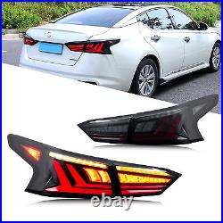 LED Tail Lights for Nissan Altima 2019 2020 2021 2022 Sequential Rear Lamp BlacK