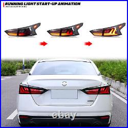 LED Tail Lights for Nissan Altima 2019 2020 2021 2022 Sequential Rear Lamp BlacK