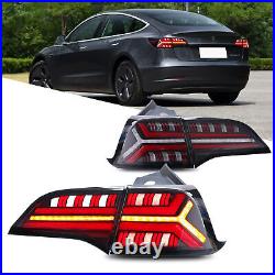 LED Tail Lights for Tesla Model 3 Model Y 2017-2022 Red Indicator Rear Lamps