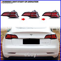 LED Tail Lights for Tesla Model 3 Model Y 2017-2022 Red Indicator Rear Lamps