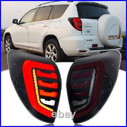 LED Tail Lights for Toyota RAV4 2006-2012 Smoked Sequential Indicator Rear Lamps