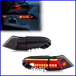 LED Tail Lights for Toyota RAV4 2019-2023 Sequential Signal Black Rear Lamps