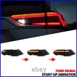 LED Tail Lights for Toyota RAV4 2019-2023 Sequential Signal Black Rear Lamps