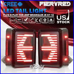LED Tail Lights with Reverse Light Turn Signal Lamps for Jeep Wrangler JK 07-17