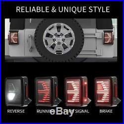 LED Tail Lights with Reverse Light Turn Signal Lamps for Jeep Wrangler JK 07-17