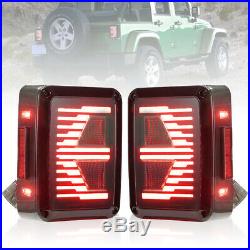 LED Tail Lights with Reverse Light Turn Signal Lamps for Jeep Wrangler JK 07-17