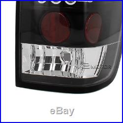 LED Tail Stop Lights Black Pair For 2004-2013 Nissan Titan