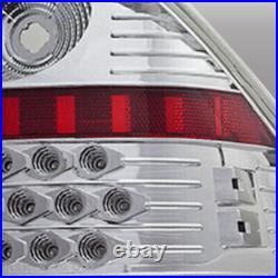 LED Tail lights For 2001 2002 2003 Honda Civic 2DR Coupe Chrome Clear Brake Lamp