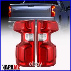 LED Tail lights For 2019 2020 21-2023 Chevy Silverado 1500 Rear Brake Stop Lamps