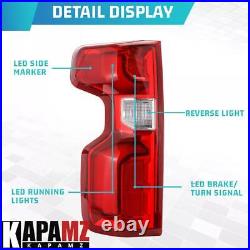 LED Tail lights For 2019 2020 21-2023 Chevy Silverado 1500 Rear Brake Stop Lamps
