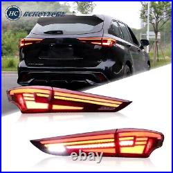 LED Tail lights For Toyota Highlander 2020 2021 2022 Red 4PCS Start UP Animation