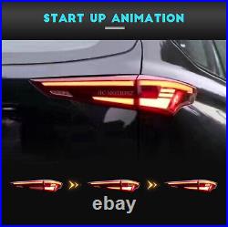 LED Tail lights For Toyota Highlander 2020 2021 2022 Red 4PCS Start UP Animation