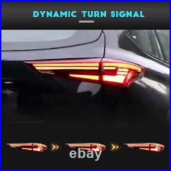 LED Tail lights For Toyota Highlander 2020 2021 2022 Red 4PCS Start UP Animation