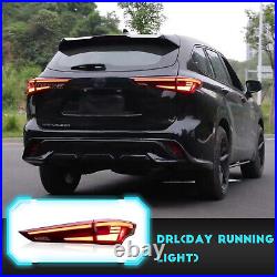 LED Tail lights For Toyota Highlander 2020 2021 2022 Red 4PCS Start UP Animation