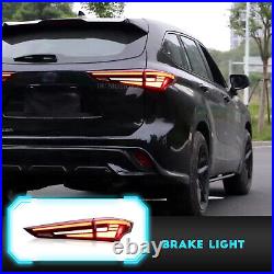 LED Tail lights For Toyota Highlander 2020 2021 2022 Red 4PCS Start UP Animation