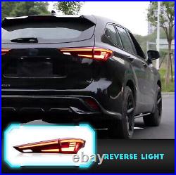 LED Tail lights For Toyota Highlander 2020 2021 2022 Red 4PCS Start UP Animation