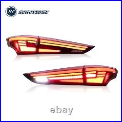 LED Tail lights For Toyota Highlander 2020 2021 2022 Red 4PCS Start UP Animation