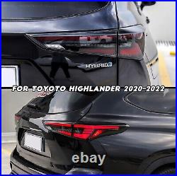 LED Tail lights For Toyota Highlander 2020 2021 2022 Smoke Start UP Animation